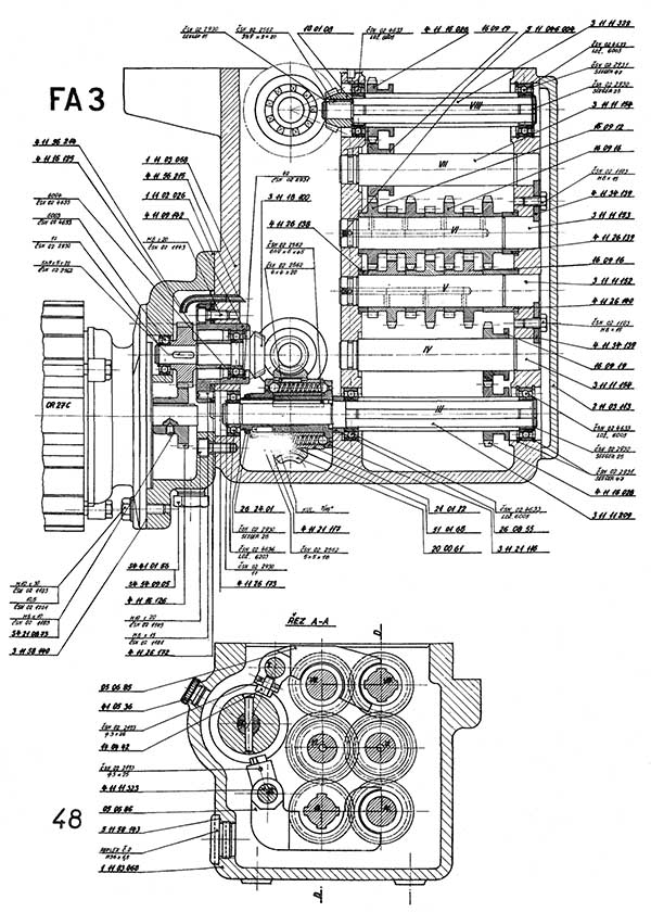 FA-3h Коробка подач вертикально-фрезерного верстата